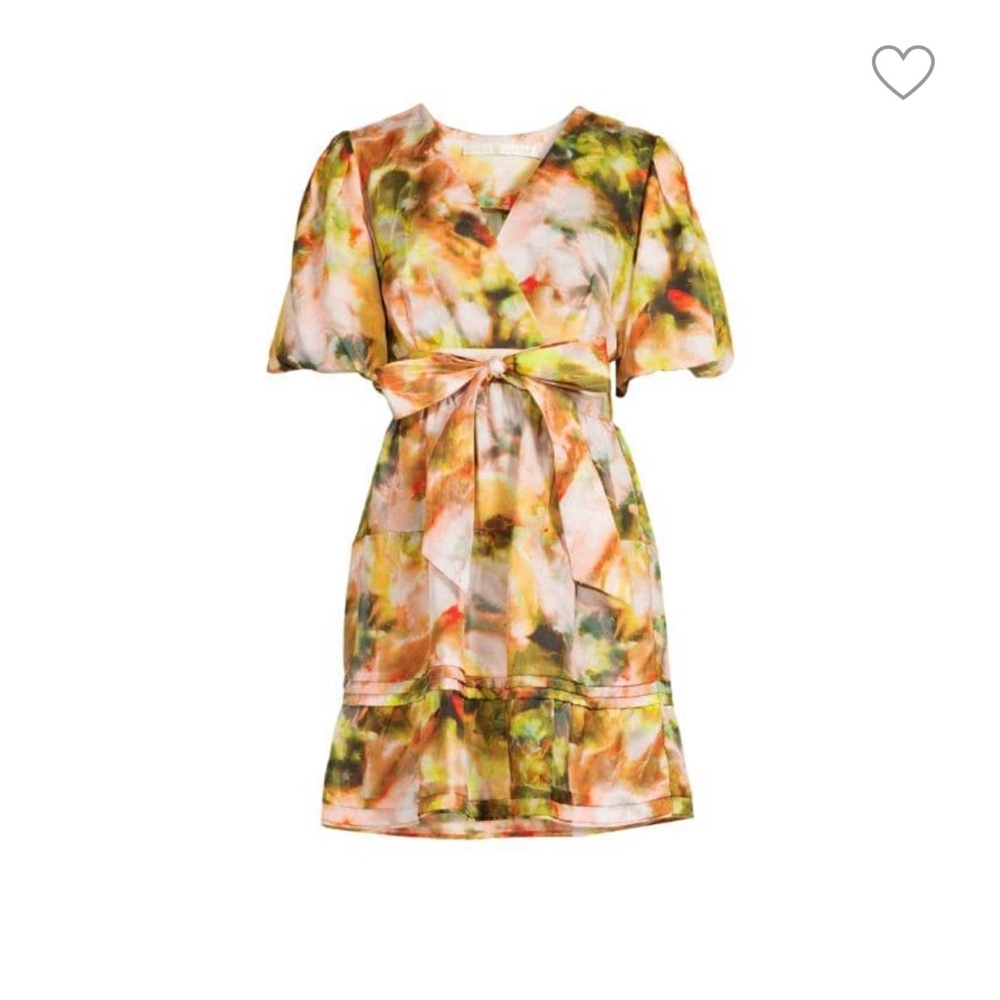 Marie Oliver Callie Belted Silk Blend Mini Dress Sz 6